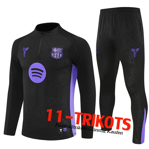 FC Barcelona Trainingsanzug Schwarz/lila 2025/2026 -02