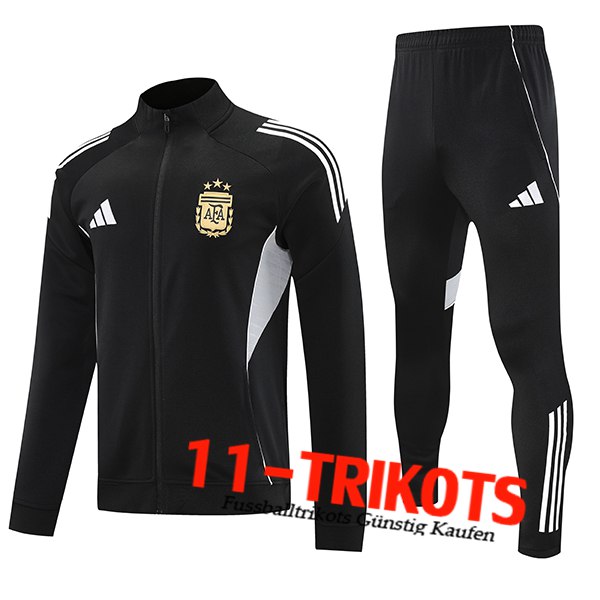 Argentinien Trainingsanzug jacke Schwarz/Weiß 2025/2026