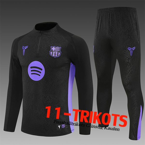 FC Barcelona Trainingsanzug Kinder Schwarz/lila 2025/2026 -02