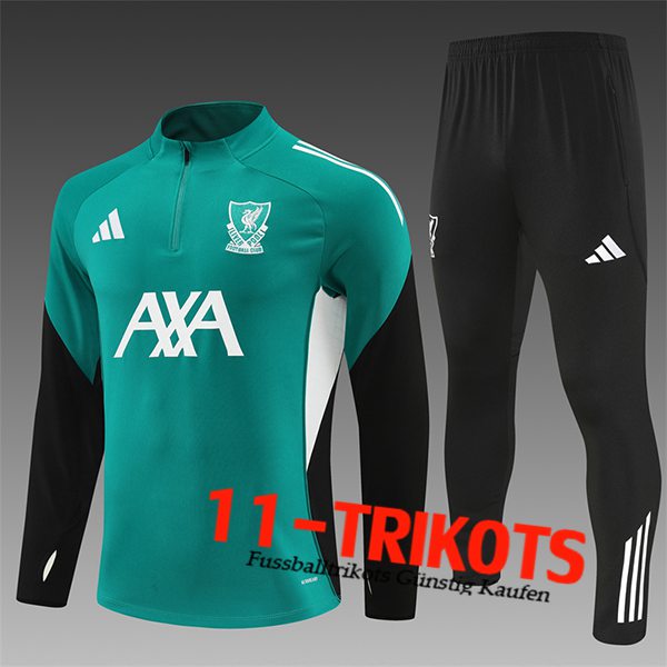 FC Liverpool Trainingsanzug Kinder Grün/Schwarz/Weiß 2025/2026