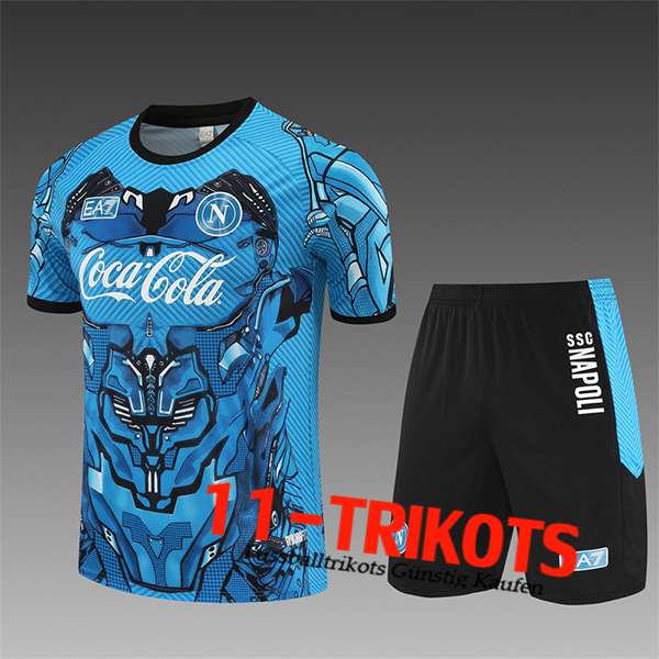 SSC Neapel Trainingstrikot Kinder Blau/Schwarz 2025/2026