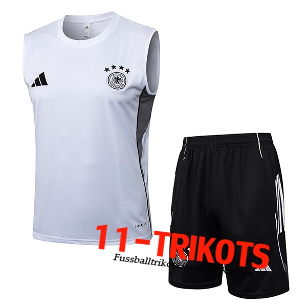 Deutschland Trainings-Tanktop Weiß/Grau 2025/2026