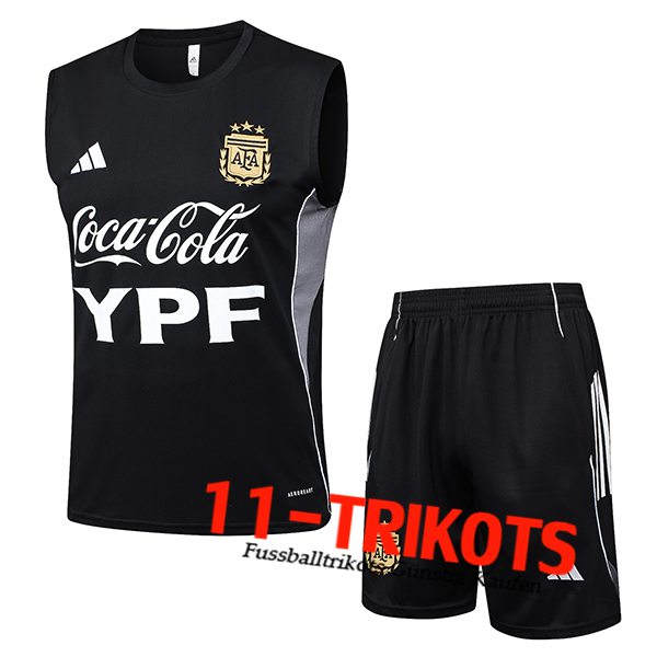 Argentinien Trainings-Tanktop Schwarz/Grau 2025/2026