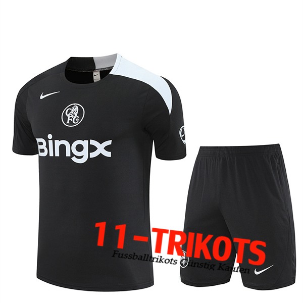 FC Chelsea Trainingstrikot Schwarz/Weiß 2025/2026 -02