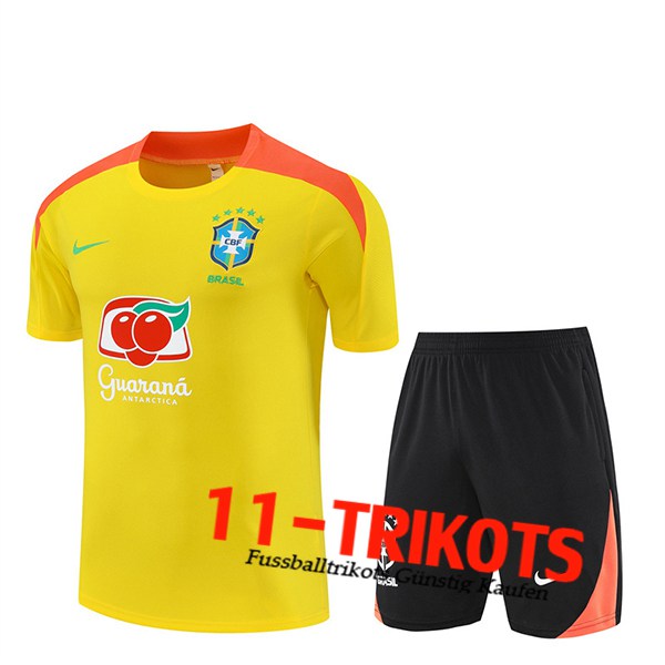 Brasilien Trainingstrikot Gelb/Orange 2025/2026