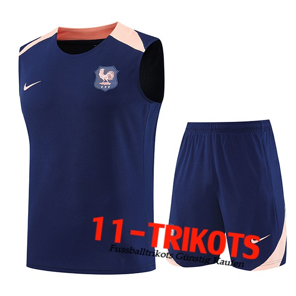 Frankreich Trainings-Tanktop Blau/Rosa 2025/2026