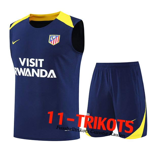 Atletico Madrid Trainings-Tanktop Blau/Gelb 2025/2026