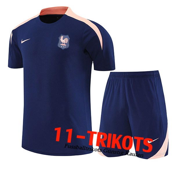 Frankreich Trainingstrikot Blau/Rosa 2025/2026 -02