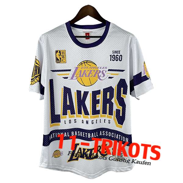 Los Angeles Lakers Retro 2025/26 Weiß/lila/Gelb