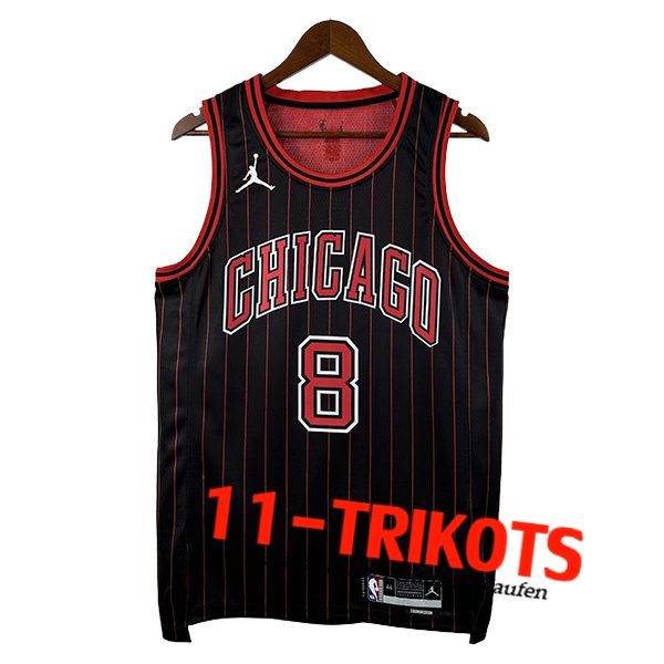 Chicago Bulls Trikot (LAVINE #8) 2025/26 Schwarz/Rot