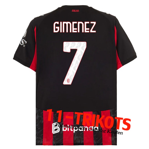 AC Milan (GIMENEZ #7) 2025/2026 Heimtrikot