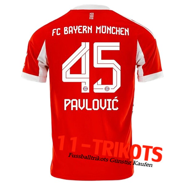 Bayern Munchen (PAVLOVIC #45) 2025/2026 Heimtrikot