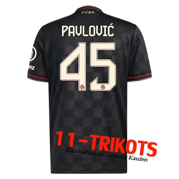 Bayern Munchen Fussball Trikots (PAVLOVIC #45) 2025/2026 Champions League