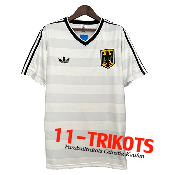 Deutschland Fussball Trikots Retro Weiß 1984