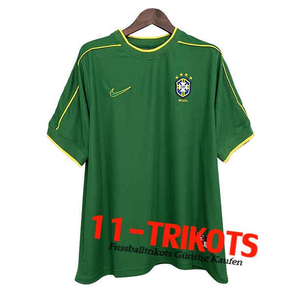 Brasilien Fussball Trikots Retro Torhuter Grün 1998