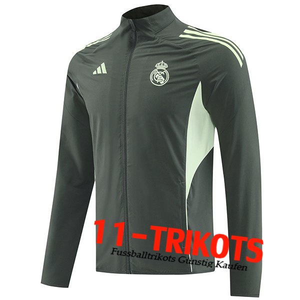 Real Madrid Windjacke Grau/Grün 2025/2026