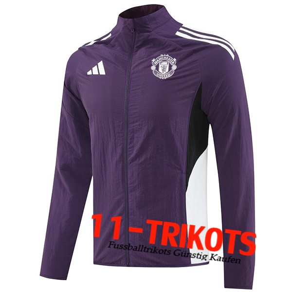 Manchester United Windjacke lila/Weiß/Schwarz 2025/2026