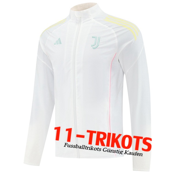 Juventus Windjacke Weiß/Gelb 2025/2026