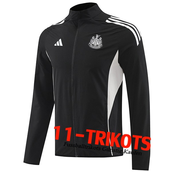 Newcastle United Windjacke Schwarz/Weiß 2025/2026 -02  Newcastle United Windjacke Schwarz/Weiß 2025/2026 -02