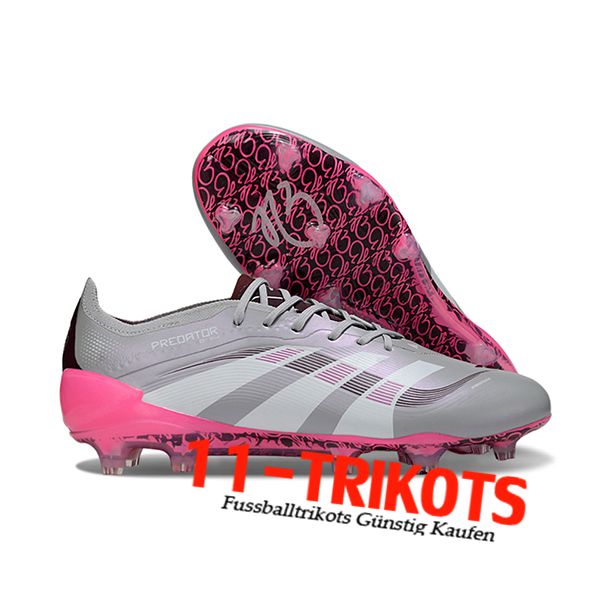 Adidas Fussballschuhe 25 Predator Elite FG Grau/Weiß/Rosa