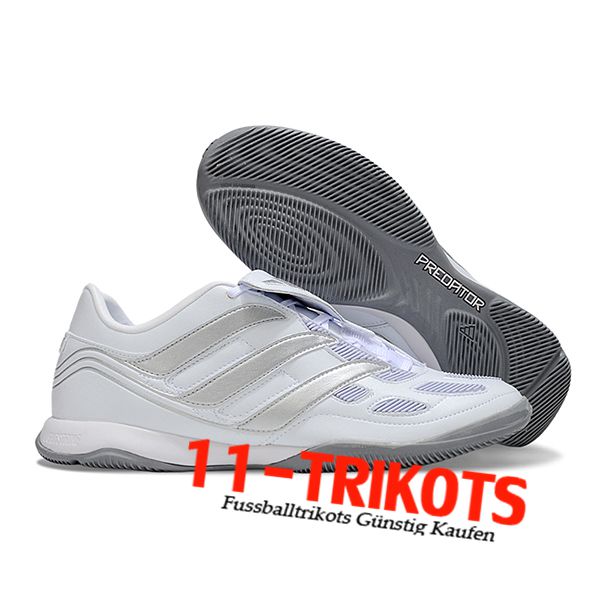 Adidas Fussballschuhe PREDATOR 25 ELITE IC BOOTS Weiß/Grau