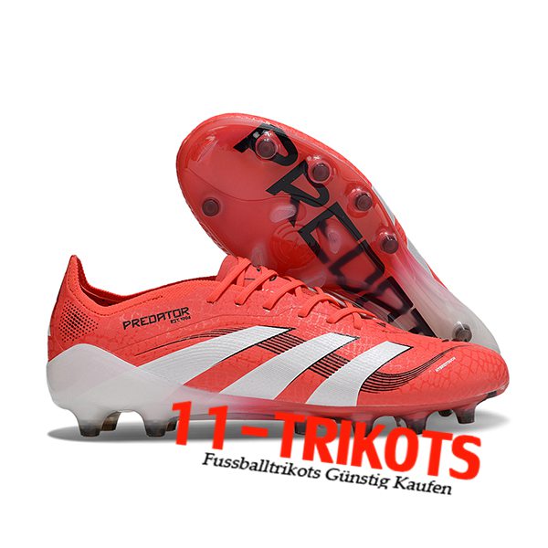 Adidas Fussballschuhe 25 Predator Elite Tongue AG Rot/Weiß