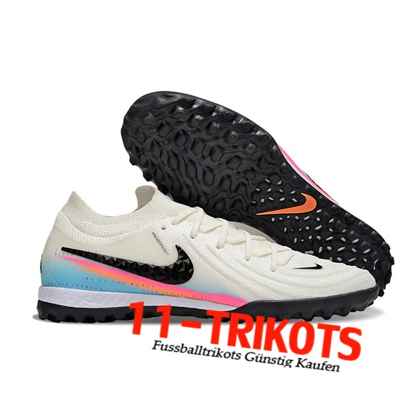 Nike Fussballschuhe Phantom GX II EliteTF Weiß/Schwarz/Rosa/Blau