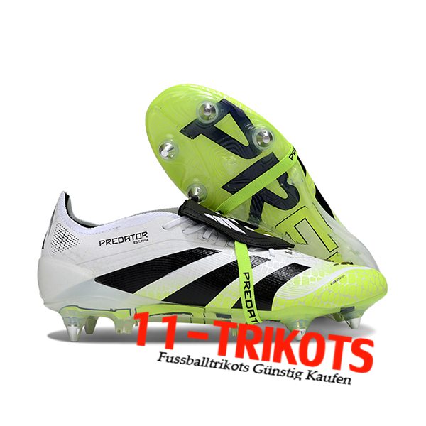 Adidas Fussballschuhe 25 Predator Elite Tongue SG Weiß/Schwarz/Grün