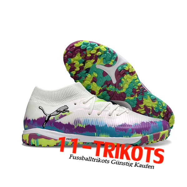PUMA Fussballschuhe FUTURE 8 ULTIMATE TF Weiß/lila/Blau/Grün  PUMA Fussballschuhe FUTURE 8 ULTIMATE TF Weiß/lila/Blau/Grün