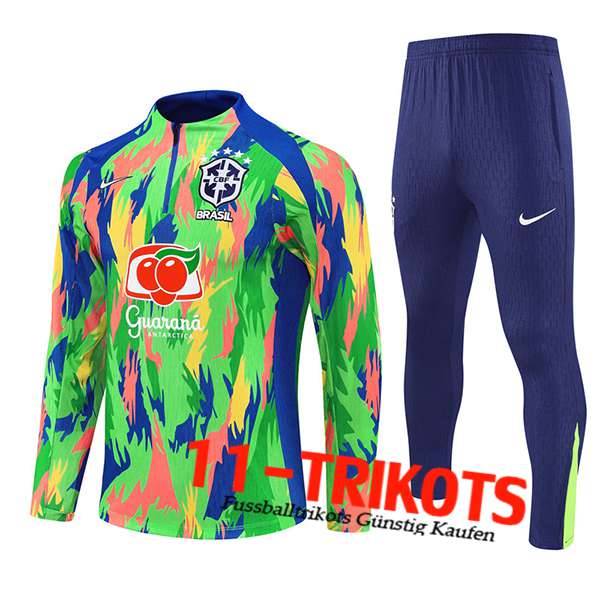 Brasilien Trainingsanzug Grün/Blau/Orange 2025/2026