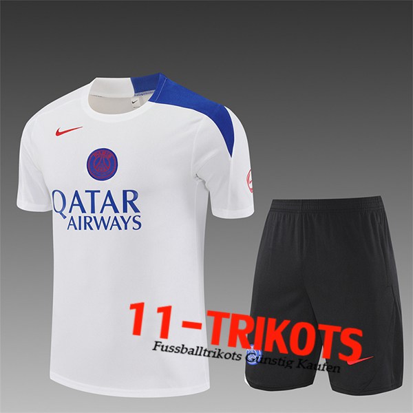 PSG Trainingstrikot Kinder Weiß/Blau 2025/2026