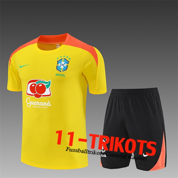 Brasilien Trainingstrikot Kinder Gelb/Orange 2025/2026