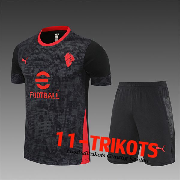 AC Milan Trainingstrikot Kinder Schwarz/Grau/Rot 2025/2026