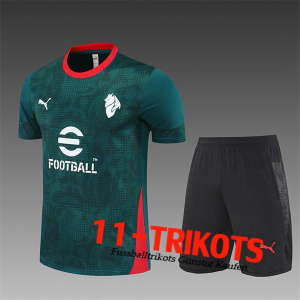 AC Milan Trainingstrikot Kinder Grün/Rot 2025/2026