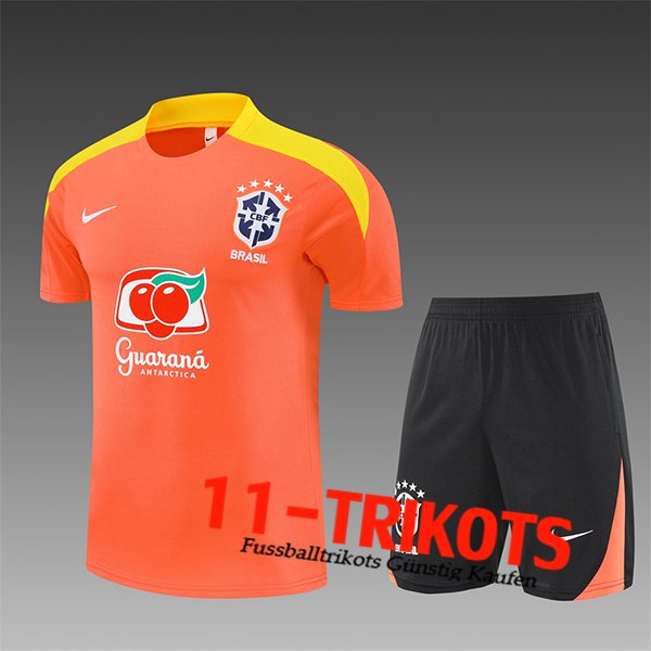 Brasilien Trainingstrikot Kinder Orange/Gelb 2025/2026