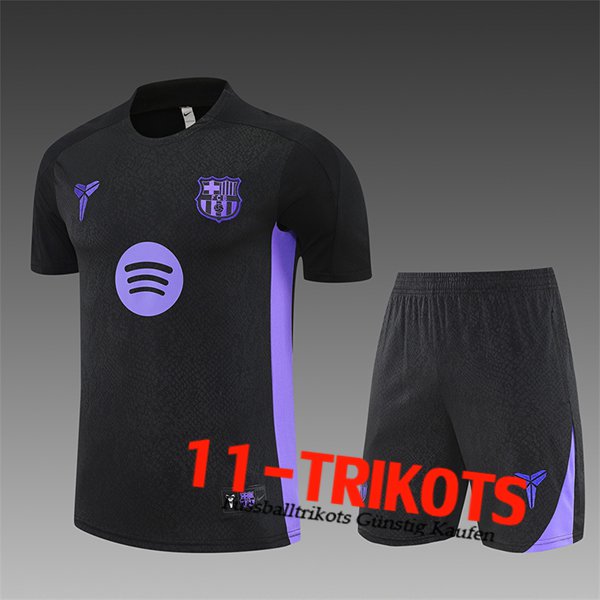 FC Barcelona Trainingstrikot Kinder Schwarz/lila 2025/2026