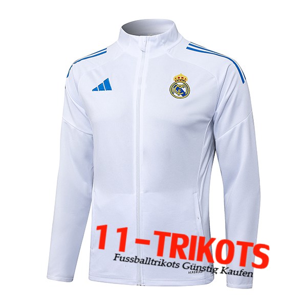 Real Madrid Trainingsjacke Weiß 2025/2026