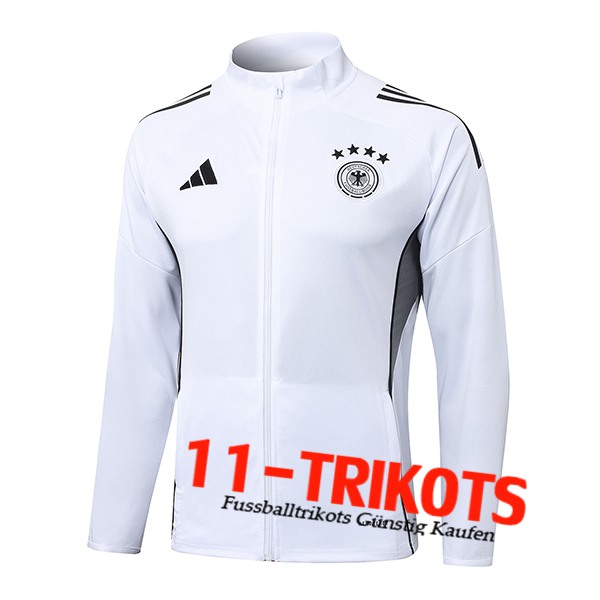 Deutschland Trainingsjacke Weiß/Grau 2025/2026  Deutschland Trainingsjacke Weiß/Grau 2025/2026