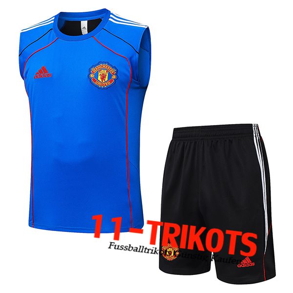 Manchester United Trainings-Tanktops Blau/Rot 2025/2026