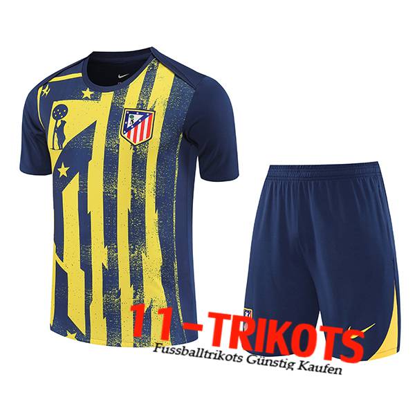 Atletico Madrid Trainingstrikot Blau/Gelb 2025/2026 -02