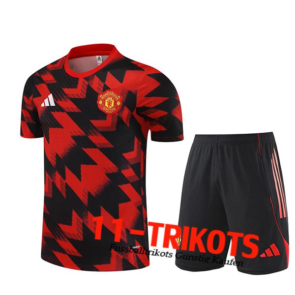 Manchester United Trainingstrikot Rot/Schwarz 2025/2026 -03
