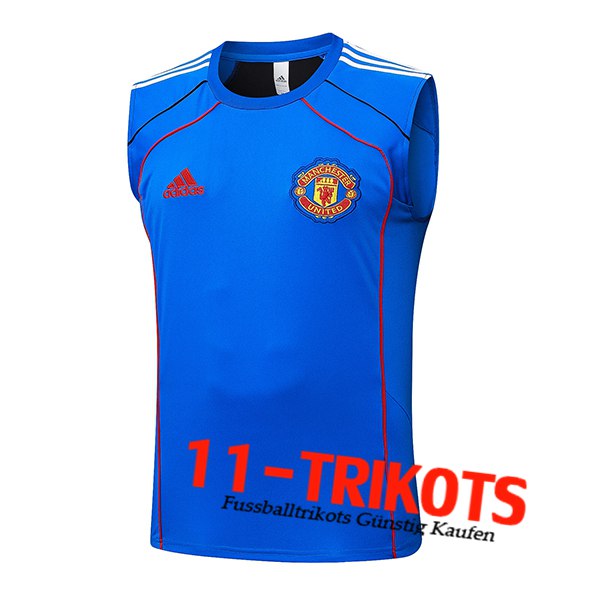 Manchester United Trainings-Tanktops Blau/Rot 2025/2026