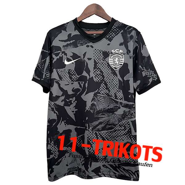 Sporting Lisbon Trainingstrikot Grau/Schwarz 2025/2026