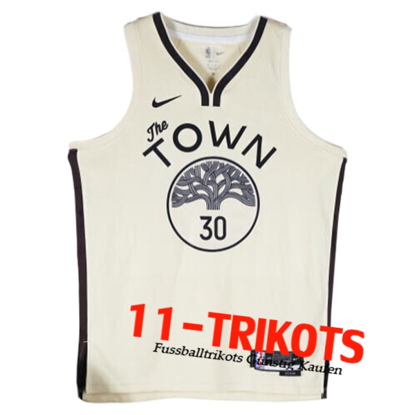 Golden State Warriors Trikot (CURRY #30) 2025/26 Beige/Schwarz