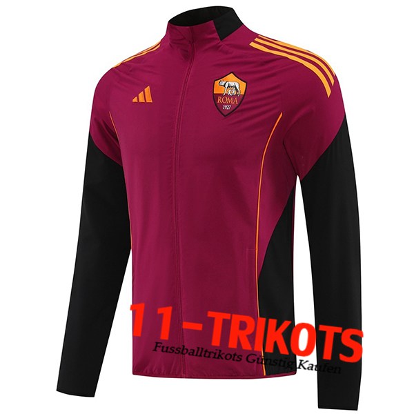 AS Roma Windjacke lila/Schwarz/Orange 2025/2026