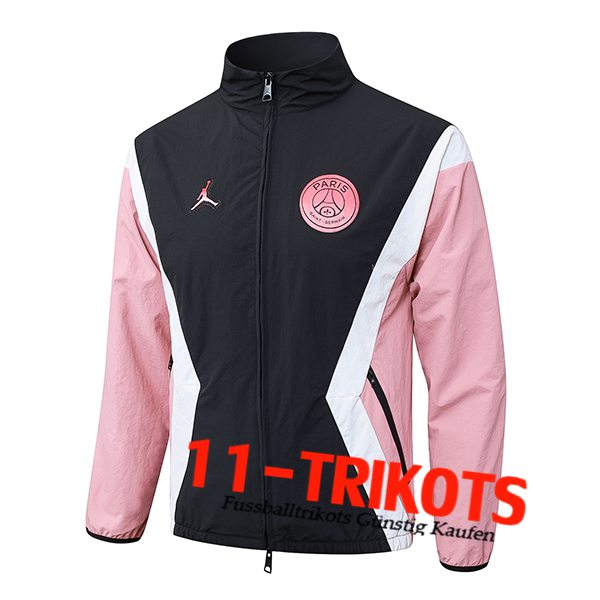 PSG Windjacke Schwarz/Rosa/Weiß 2025/2026  PSG Windjacke Schwarz/Rosa/Weiß 2025/2026