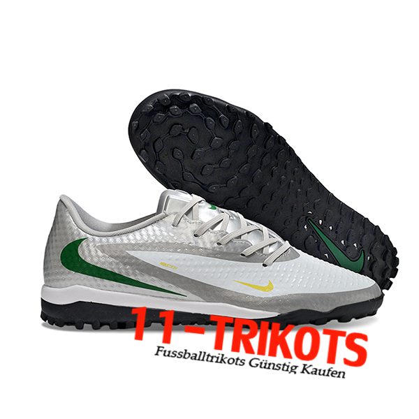 Nike Fussballschuhe Phantom 6 Low Academy "Erling Haaland" Grau/Weiß/Grün Nike Fussballschuhe Phantom 6 Low Academy "Erling Haaland" Grau/Weiß/Grün