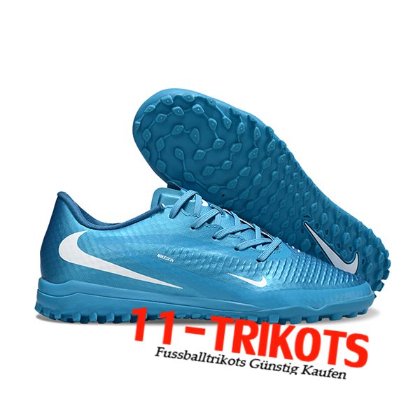 Nike Fussballschuhe Phantom 6 Low Academy "Erling Haaland" Blau/Weiß Nike Fussballschuhe Phantom 6 Low Academy "Erling Haaland" Blau/Weiß
