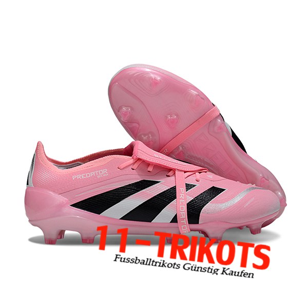 Adidas Fussballschuhe 25 Predator Elite Tongue FG Rosa/Schwarz/Weiß