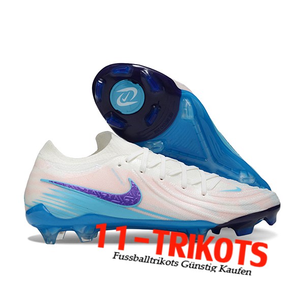 Nike Fussballschuhe Phantom Luna Elite NU FG Weiß/Blau/lila